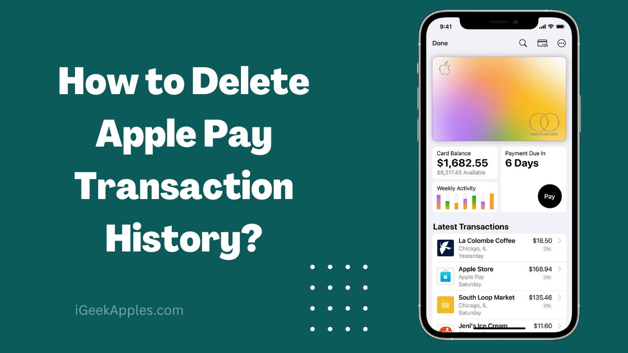how to delete apple pay transaction history